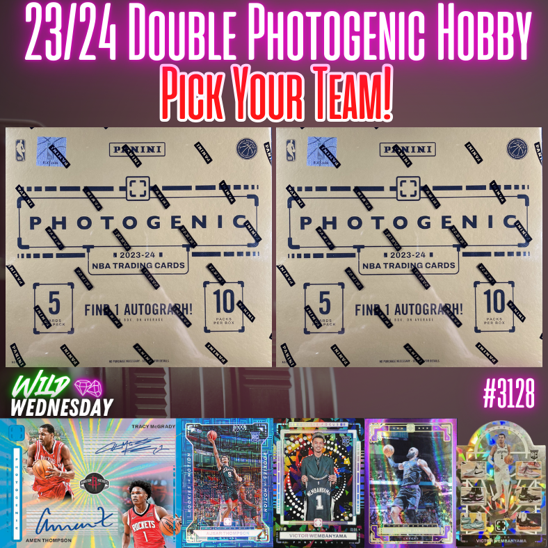Break 3128 - NBA 23/24 Photogenic Double Hobby - Pick Your Team!