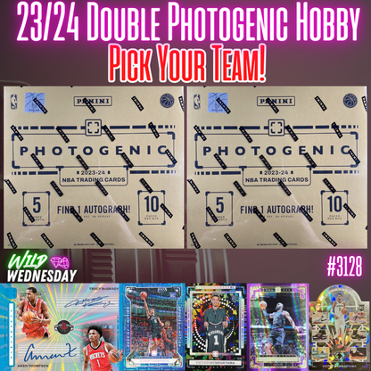 Break 3128 - NBA 23/24 Photogenic Double Hobby - Pick Your Team!