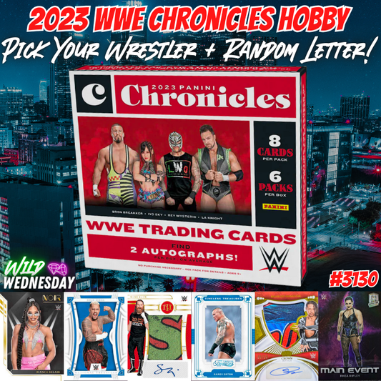 Break 3130 - 2023 WWE Chronicles Hobby - Pick Your Wrestler + Random Letter!