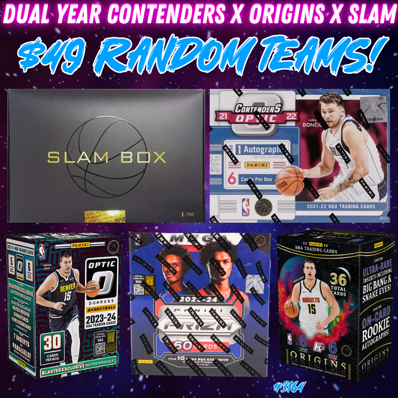 Break 3164 - NBA Dual Year Contenders x Origins x Slam - Value $49 Random Teams!