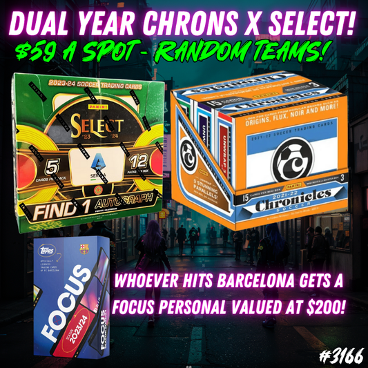 Break 3166 - Dual Year Soccer Chronicles Hobby x Select Serie A - Random Teams!