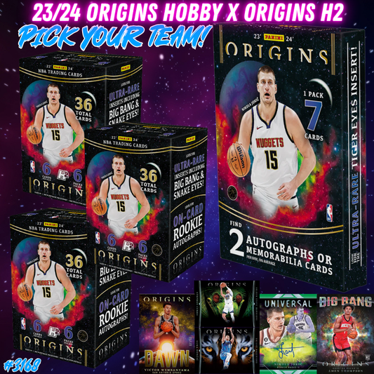 Break 3168 - NBA 23/24 Origins Hobby x H2 Hybrid 4 Box - Pick Your Team!