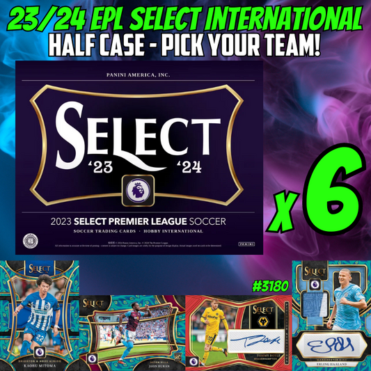 Break 3180 - 23/24 Select Premier League Hobby International - Half Case - PICK YOUR TEAM!