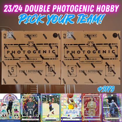 Break 3179 - NBA 23/24 Double Photogenic Hobby - Pick Your Team!