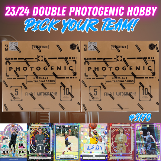 Break 3179 - NBA 23/24 Double Photogenic Hobby - Pick Your Team!