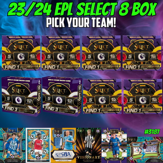 Break 3187 - 23/24 Select Premier League Hobby - 8 Box - Pick Your Team