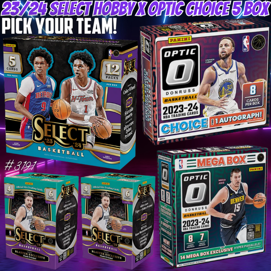 Break 3191 - NBA 23/24 Select Hobby x Optic Choice 5 Box - Pick Your Team!