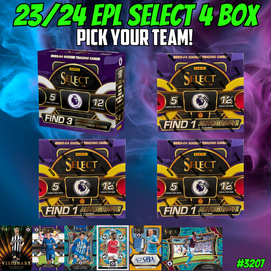 Break 3207 - 23/24 Select Premier League Hobby x International - 4 Box - Pick Your Team