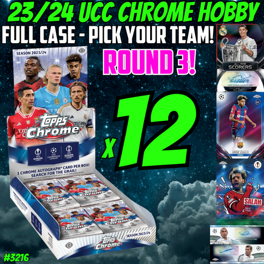 Break 3216 - 23/24 Topps UEFA Club Comp. Chrome Hobby - Full Case - Pick Your Team - RELEASE DAY ROUND 3!