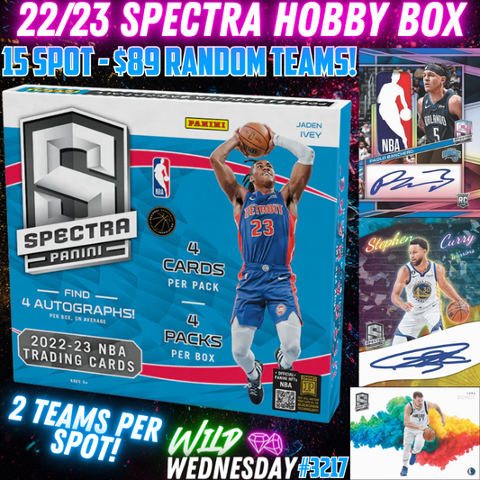 Break 3217 - NBA 22/23 Spectra Hobby 15 Spot - $89 Random Teams!