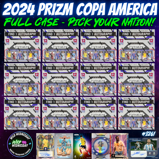 Break 3261 - 2024 Panini Prizm COPA America Hobby - FULL CASE - Pick Your Nation