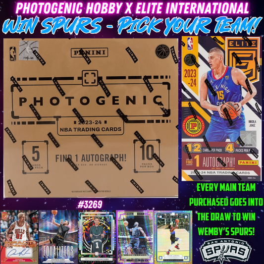 Break 3269 - NBA 23/24 Photogenic x Elite International - WIN SPURS - Pick Your Team!
