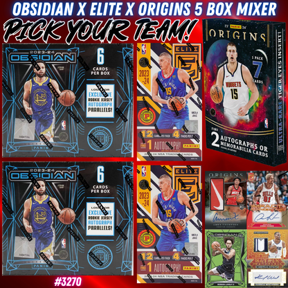 Break 3270 - NBA 23/24 Obsidian x Origins x Elite 5 Box - Pick Your Team!