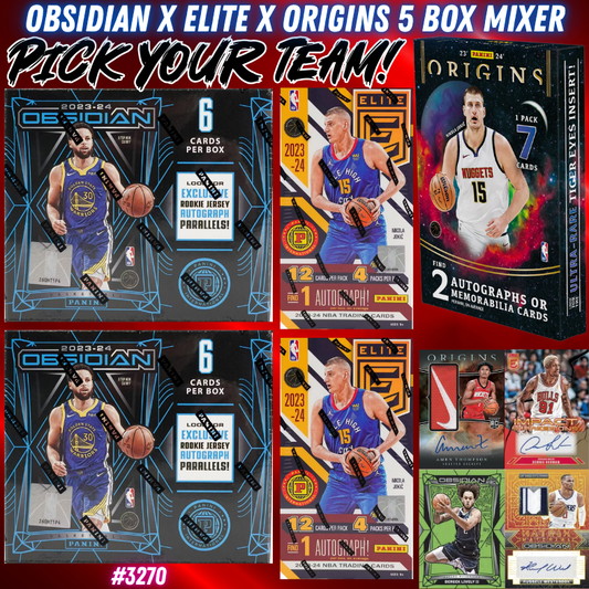 Break 3270 - NBA 23/24 Obsidian x Origins x Elite 5 Box - Pick Your Team!