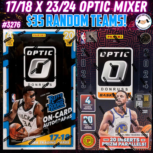 Break 3276 - NBA 17/18 x 23/24 Optic 2 Box - $35 Random Teams!