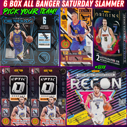 Break 3278 - NBA 23/24 Origins x Obsidian 6 Box Saturday Slammer - Pick Your Team!