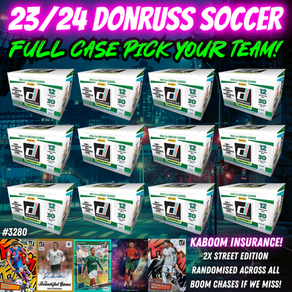 Break 3280 - 23/24 Donruss Soccer Hobby - Full Case - Pick Your Team!
