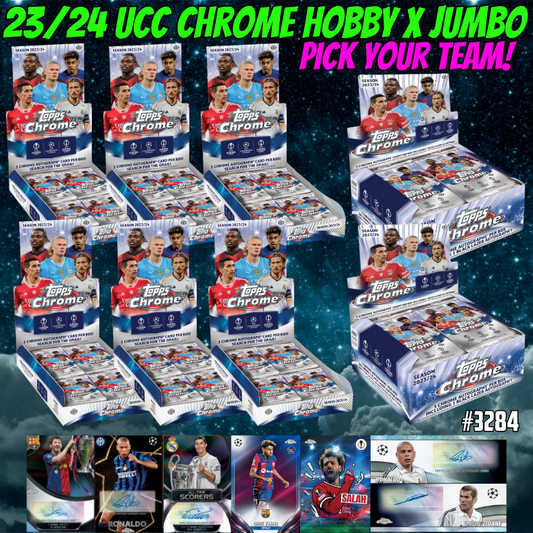 Break 3284 - 2023/24 Topps UEFA Club Comp. Chrome Hobby Half Case & 2 Jumbo Box Mixer - Pick Your Team!