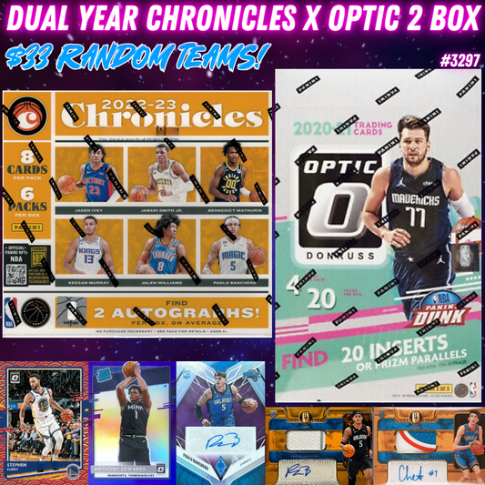 Break 3297 - NBA Dual Year Chronicles Hobby x Optic Retail - $33 Random Teams!