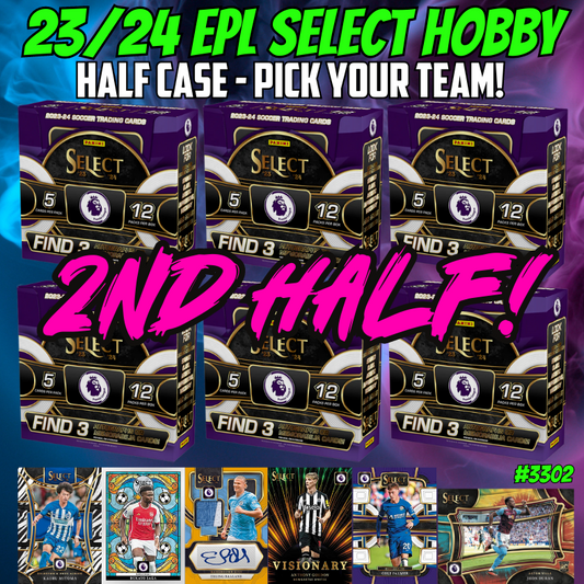Break 3302 - 23/24 Panini Select Premier League Hobby - HALF CASE - Pick Your Team ROUND 2!