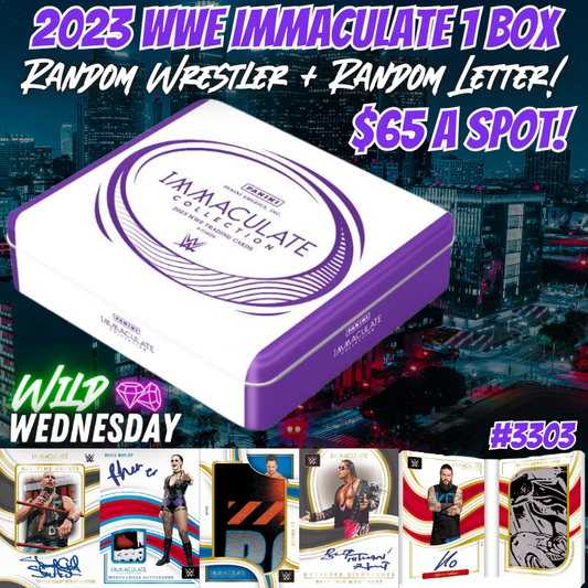 Break 3303 - 2023 WWE Immaculate Hobby - $65 Random Wrestler & Random Letter!