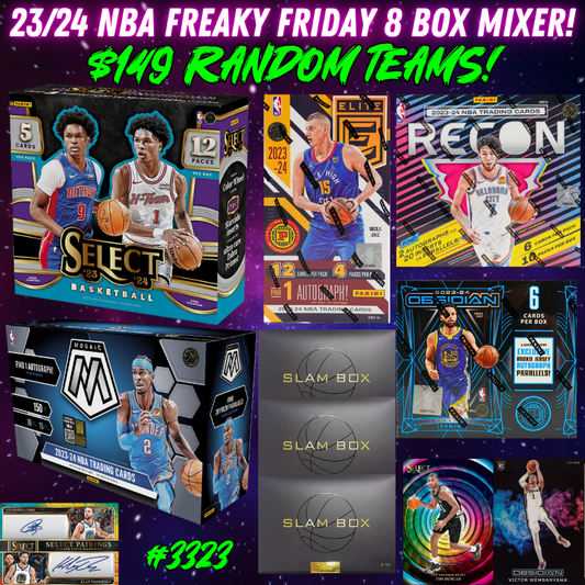 Break 3323 - NBA 23/24 Select x Mosaic x Recon 8 BOX MADNESS - $149 Random Teams!