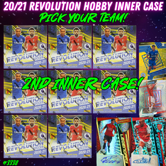 Break 3338 - 20/21 EPL Revolution Hobby - Inner Case - 8 Boxes - Pick Your Team - 2nd Inner Case!