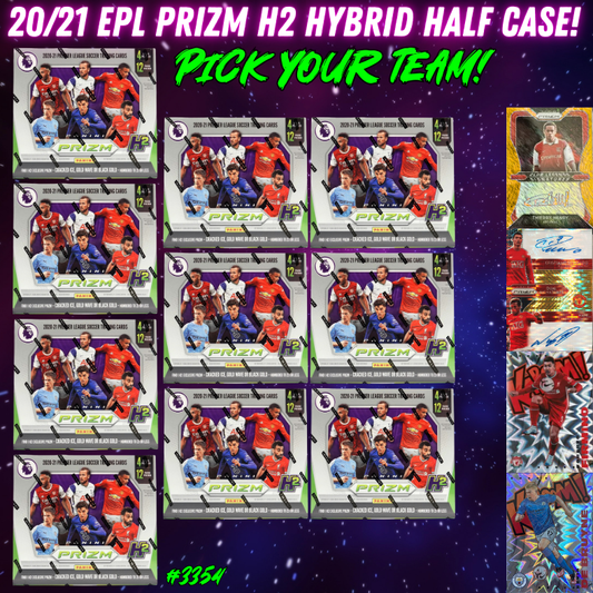 Break 3354 - 20/21 EPL Prizm H2 Hybrid - Half Case - Pick Your Team!