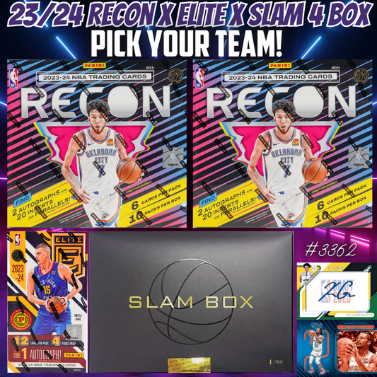 Break 3362 - NBA 23/24 Double Recon x Elite x Slam 4 Box - Pick Your Team!