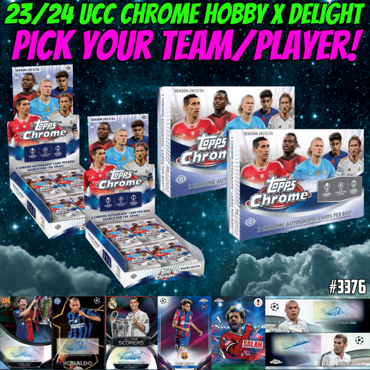 Break 3376 - 23/24 Topps UCC Chrome Hobby x Breaker's Delight 4 Box - Pick Your Team/Player!