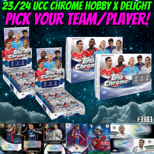 Break 3383 - 23/24 Topps UCC Chrome Hobby x Breaker's Delight 4 Box - Pick Your Team/Player!