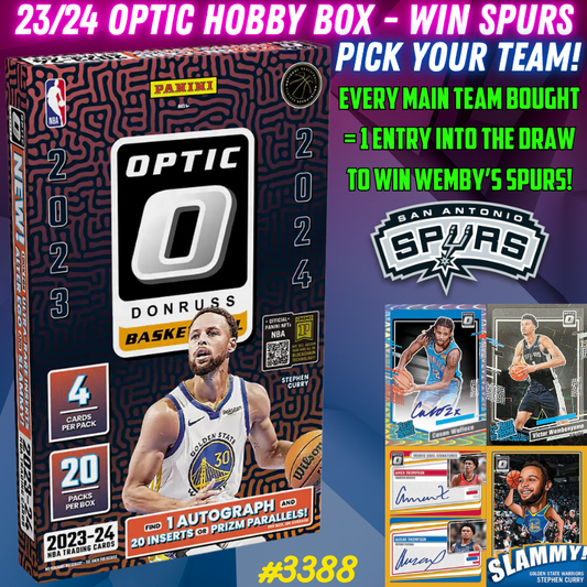 Break 3388 - NBA 23/24 Optic Hobby - WIN SPURS - Pick Your Team!