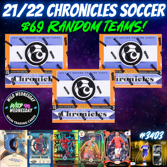 Break 3403 - 21/22 Chronicles Soccer Hobby - 3 Box - Random Teams - $69 a spot!