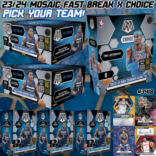 Break 3418 - NBA 23/24 NEW Mosaic Fast Break x Choice 6 Box - Pick Your Team!