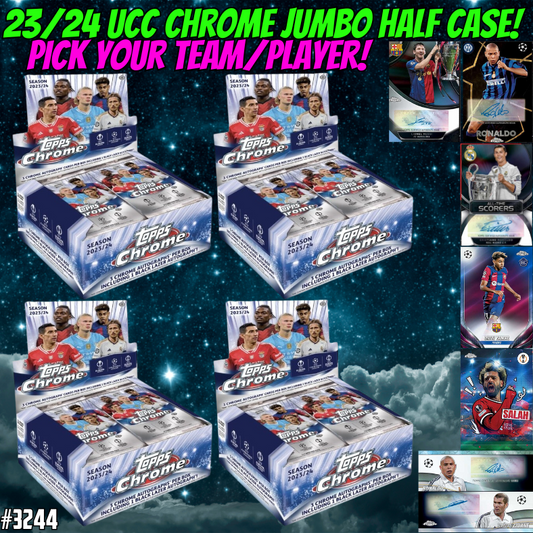 Break 3424 - 23/24 UEFA Club Comp. Chrome JUMBO - Half Case - Pick Your Team!