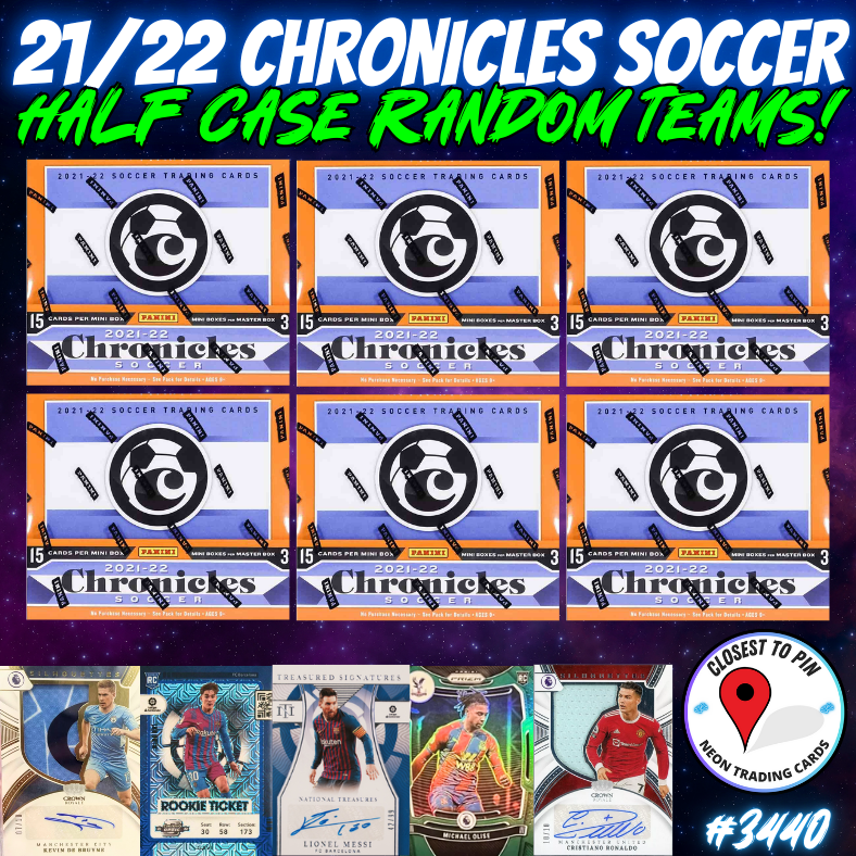 Break 3440 - 21/22 Chronicles Soccer Hobby - HALF CASE - Random Teams!