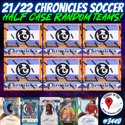 Break 3440 - 21/22 Chronicles Soccer Hobby - HALF CASE - Random Teams!