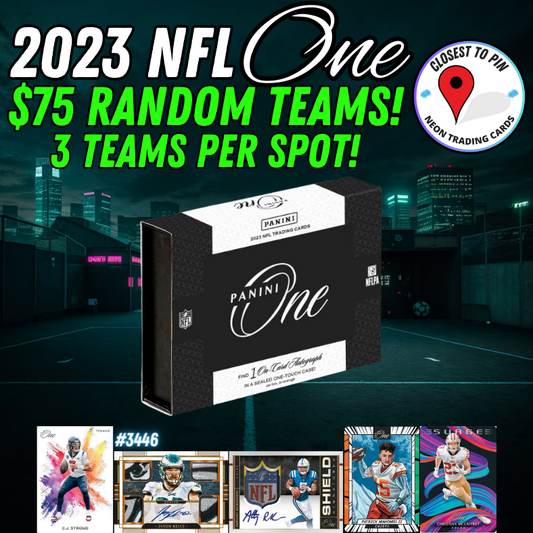 Break 3446 - Panini 2023 NFL One Hobby - 1 Box - Random Teams - 3 Teams Per Spot!