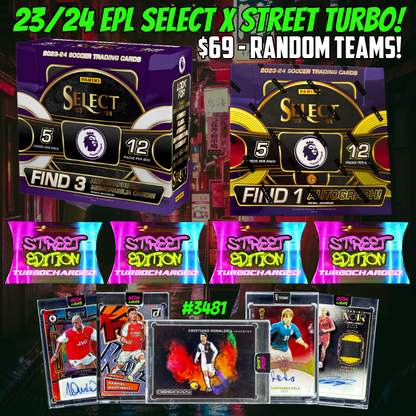 Break 3481 - 23/24 EPL Select Hobby x Neon Lights Street TURBOCHARGED Volume 3 - Random Teams!