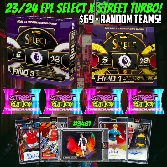 Break 3481 - 23/24 EPL Select Hobby x Neon Lights Street TURBOCHARGED Volume 3 - Random Teams!