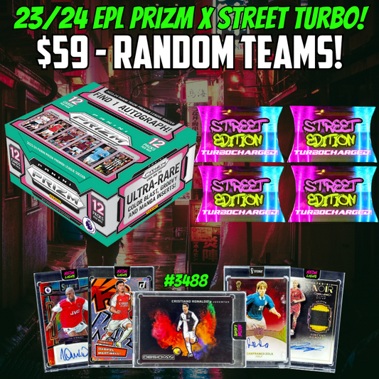 Break 3488 - 23/24 EPL Prizm Hobby x Street TruboCharged 5 Box - $59 Random Teams!