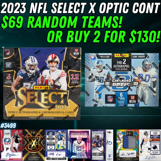 Break 3499 - NFL 2023 Select Hobby x Optic Contenders - $69 Random Teams!