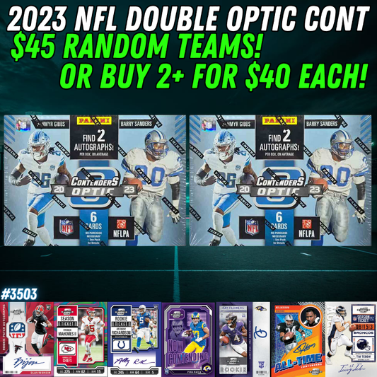Break 3503 - NFL 2023 Double Optic Contenders - $45 Random Teams!
