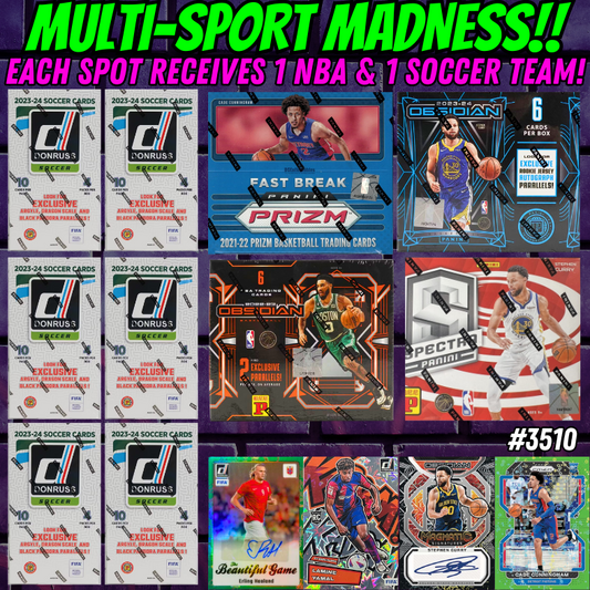 Break 3510 - MULTISPORT MADNESS - NBA x SOCCER - 10 Box - Random Teams!