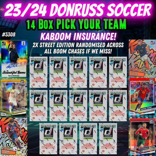 Break 3514 - 23/24 Donruss International Hobby - 14 Box - Pick Your Team