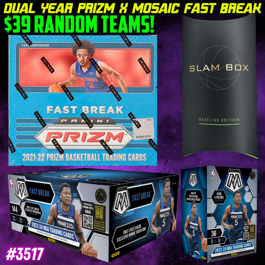 Break 3517 - NBA Dual Year Prizm x Mosaic Fast Break 4 Box - $39 Random Teams!