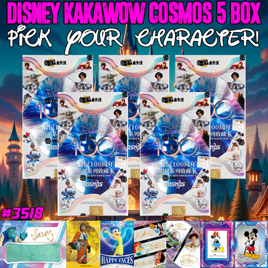 Break 3518 - 2023 Disney Kakwow Cosmos 5 Box HALF CASE - Pick Your Character/Movie!