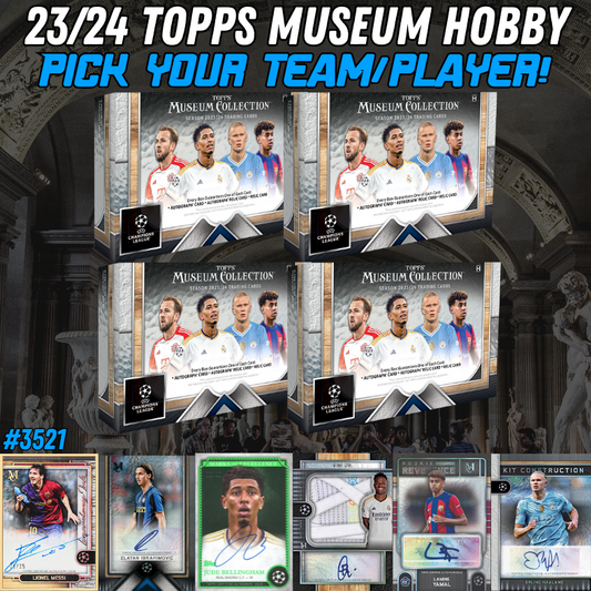 Break 3521 - 23/24 Topps UEFA Museum Collection - 4 Box - Pick Your Team