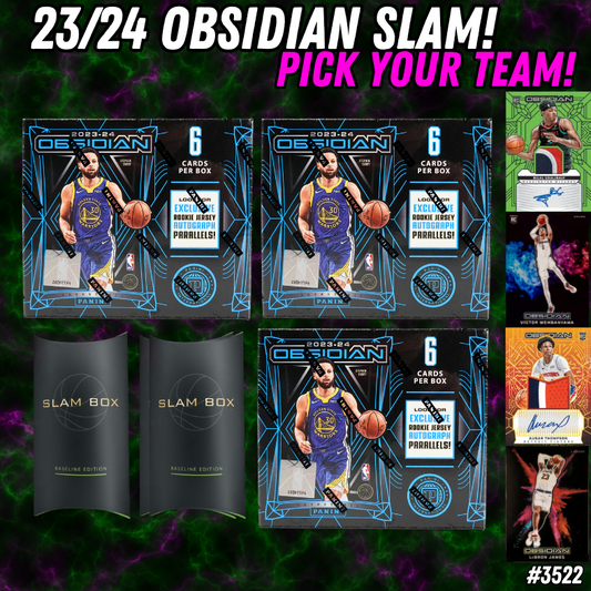 Break 3522 - 23/24 Obsidian International Hobby x Slam Box - 5 Box - Pick Your Team!