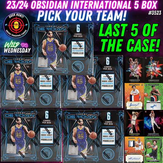 Break 3523 - NBA 23/24 Obsidian International 5 Box - Pick Your Team!